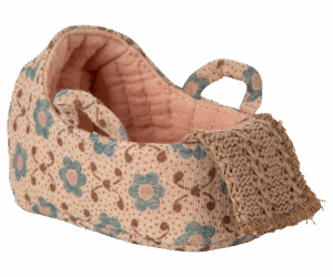 Maileg Carry Cot For Baby Mouse In Rose Maileg Carry Cot For Baby Mouse In Rose