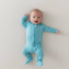 Kyte BABY Zippered Footie in Makai Kyte BABY Zippered Footie in Makai