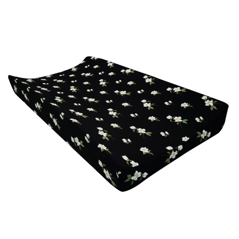 Change Pad Cover in Small Midnight Magnolia from Kyte BABY Change Pad Cover in Small Midnight Magnolia from Kyte BABY
