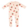 Zippered Footie in Peach from Kyte BABY Zippered Footie in Peach from Kyte BABY