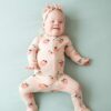 Kyte BABY Zippered Footie in Peach Kyte BABY Zippered Footie in Peach