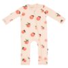 Zippered Romper in Peach from Kyte BABY Zippered Romper in Peach from Kyte BABY