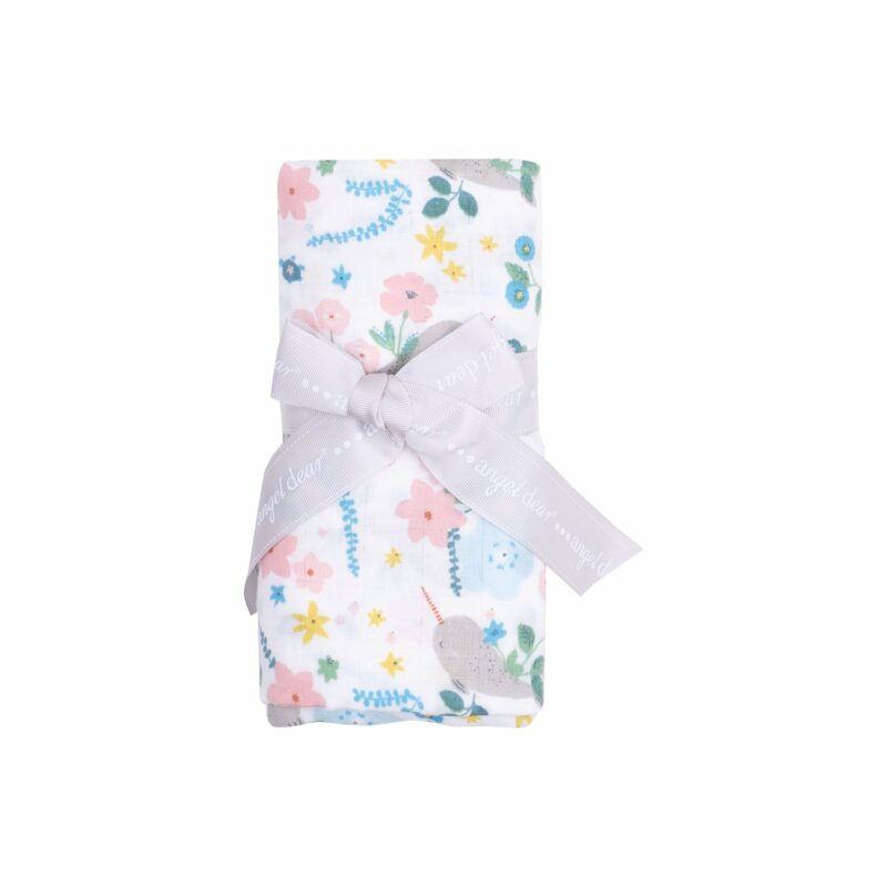 Narwhal Floral Muslin Swaddle Blanket from Angel Dear