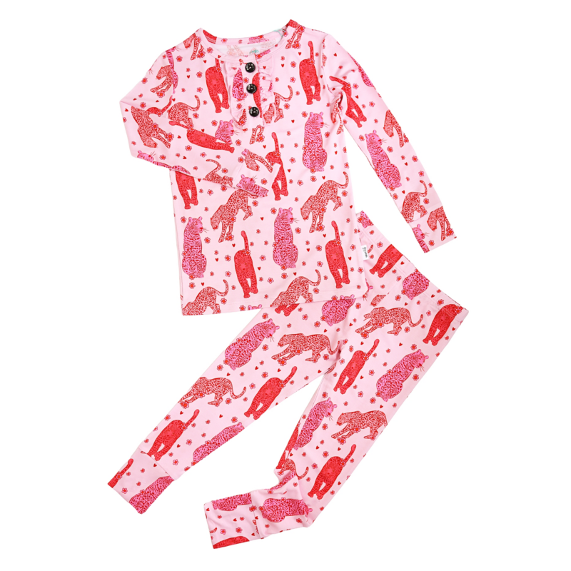 Cambrie Ruffle Two Piece Bamboo Viscose Lounge Set from Gigi and Max