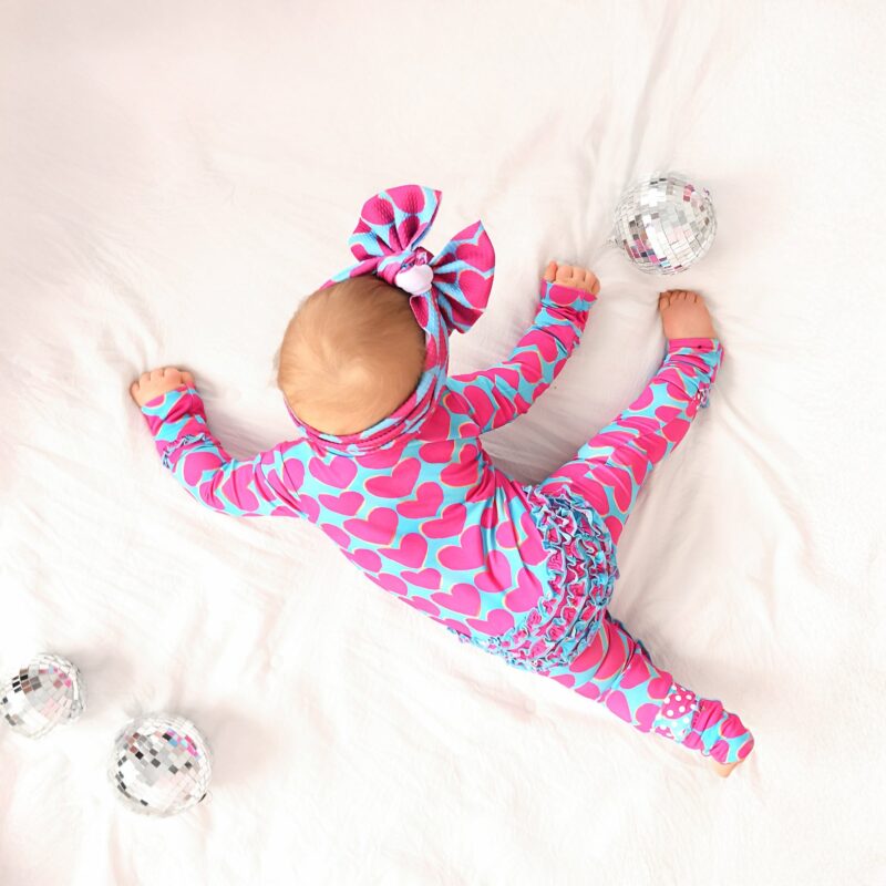 Cora Ruffle Bamboo Viscose Convertible Footie from Gigi and Max