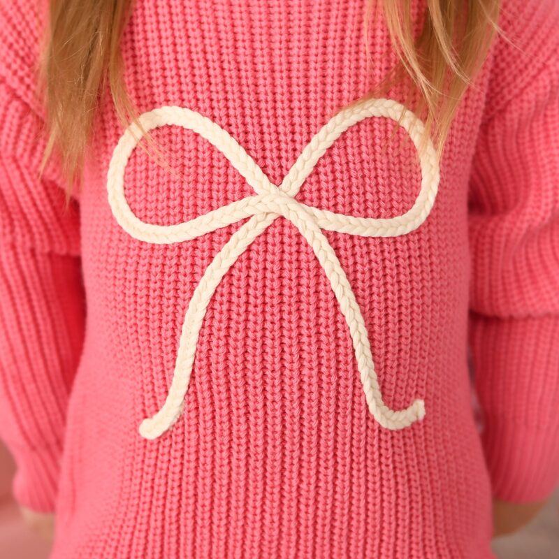 Pink Bow Knit Sweater from Gigi and Max
