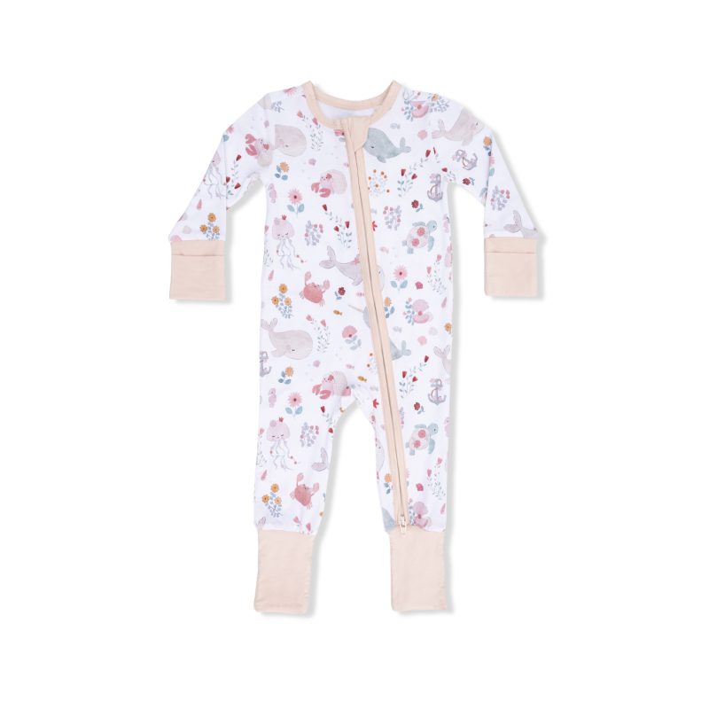 Garden Sea Creatures Bamboo Viscose Convertible Romper from Angel Dear