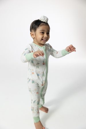 Angel Dear Golfing Teddy Bears Bamboo Viscose Convertible Romper Angel Dear Golfing Teddy Bears Bamboo Viscose Convertible Romper