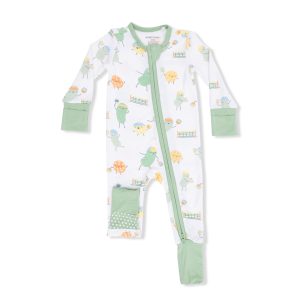 Angel Dear Pickles Playing Pickleball Bamboo Viscose Convertible Romper