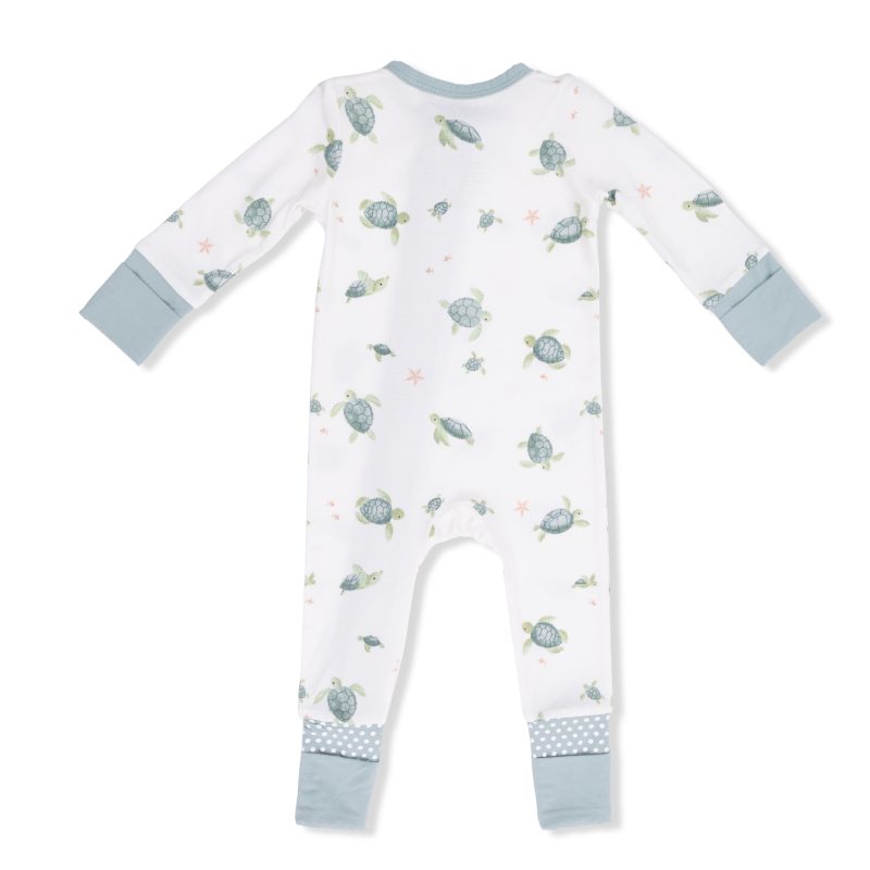 Sea Turtles Bamboo Viscose Convertible Romper available at Blossom Sea Turtles Bamboo Viscose Convertible Romper available at Blossom