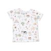 Cute Farm Animals on Pink Bamboo Viscose Short Sleeve Loungewear Set from Angel Dear