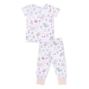 Angel Dear Garden Sea Creatures Bamboo Viscose Short Sleeve Loungewear Set
