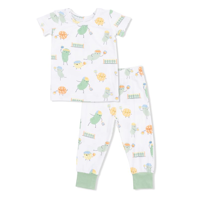 Pickles Playing Pickleball Bamboo Viscose Short Sleeve Loungewear Set Pickles Playing Pickleball Bamboo Viscose Short Sleeve Loungewear Set