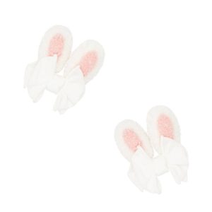 Baby Bling Bows White Baby Bunny 2-Pack Novelty Clips Baby Bling Bows White Baby Bunny 2-Pack Novelty Clips