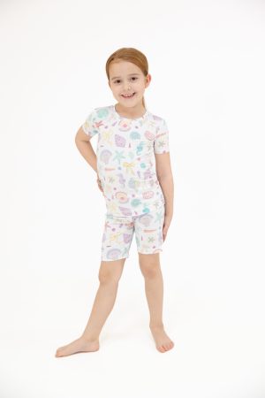 Angel Dear Beach Days Bamboo Viscose Loungewear Short Set Angel Dear Beach Days Bamboo Viscose Loungewear Short Set