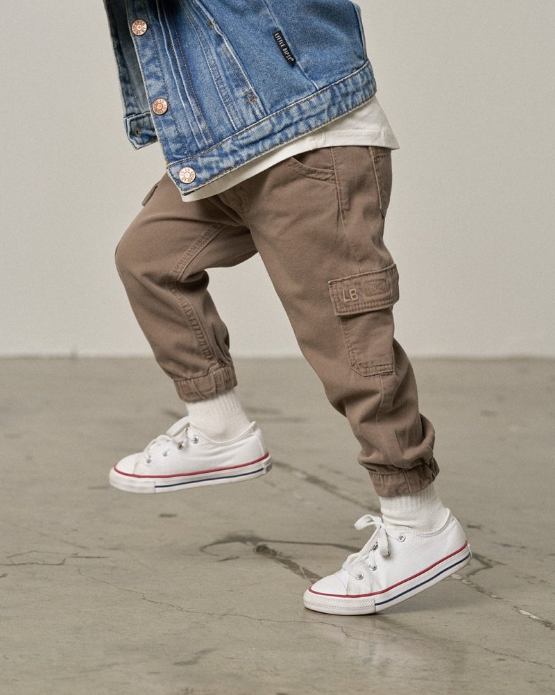 Cotton Twill Cargo Jogger In Mushroom Cotton Twill Cargo Jogger In Mushroom