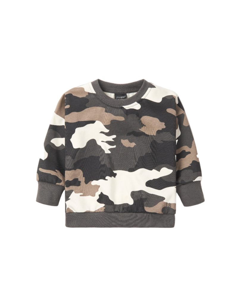 Elevated Crewneck Sweatshirt In Camo from Little Bipsy