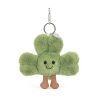 Jellycat Amuseables Siofra Shamrock Bag Charm part of our St Patricks collection