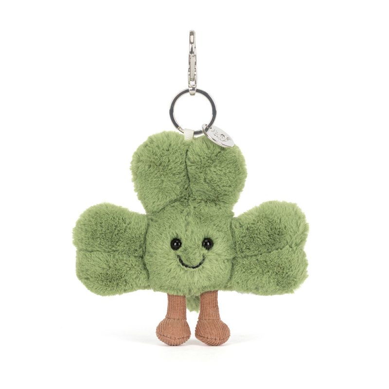 Jellycat Amuseables Siofra Shamrock Bag Charm part of our St Patricks collection