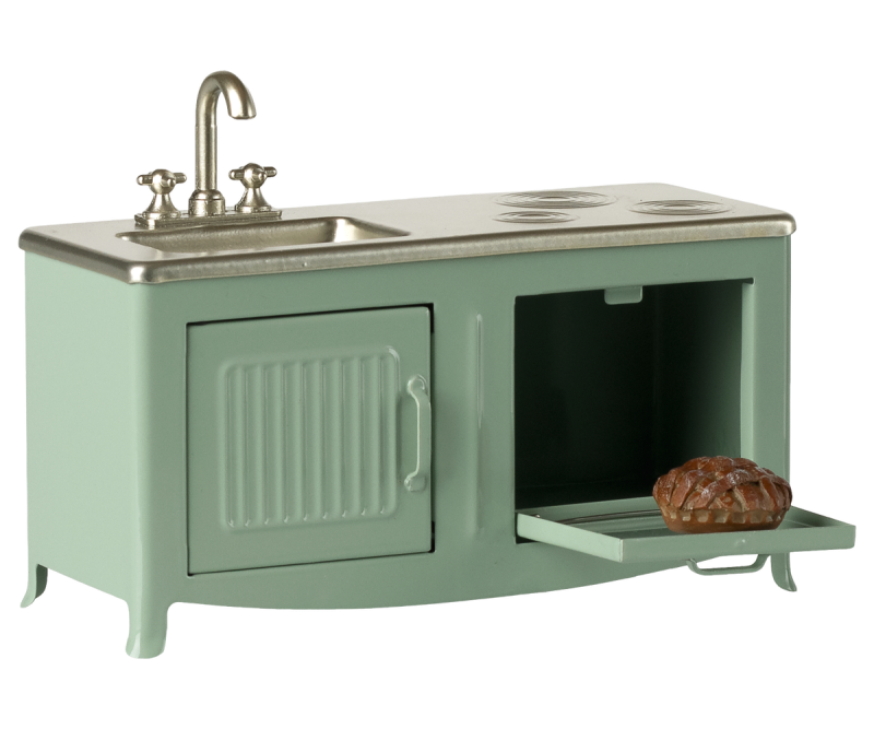 Maileg Kitchen in Mint for Mouse Toys Maileg Kitchen in Mint for Mouse Toys