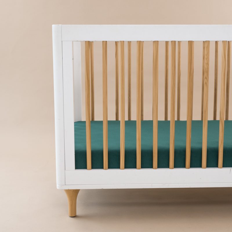 Crib Sheet In Emerald made by Kyte BABY