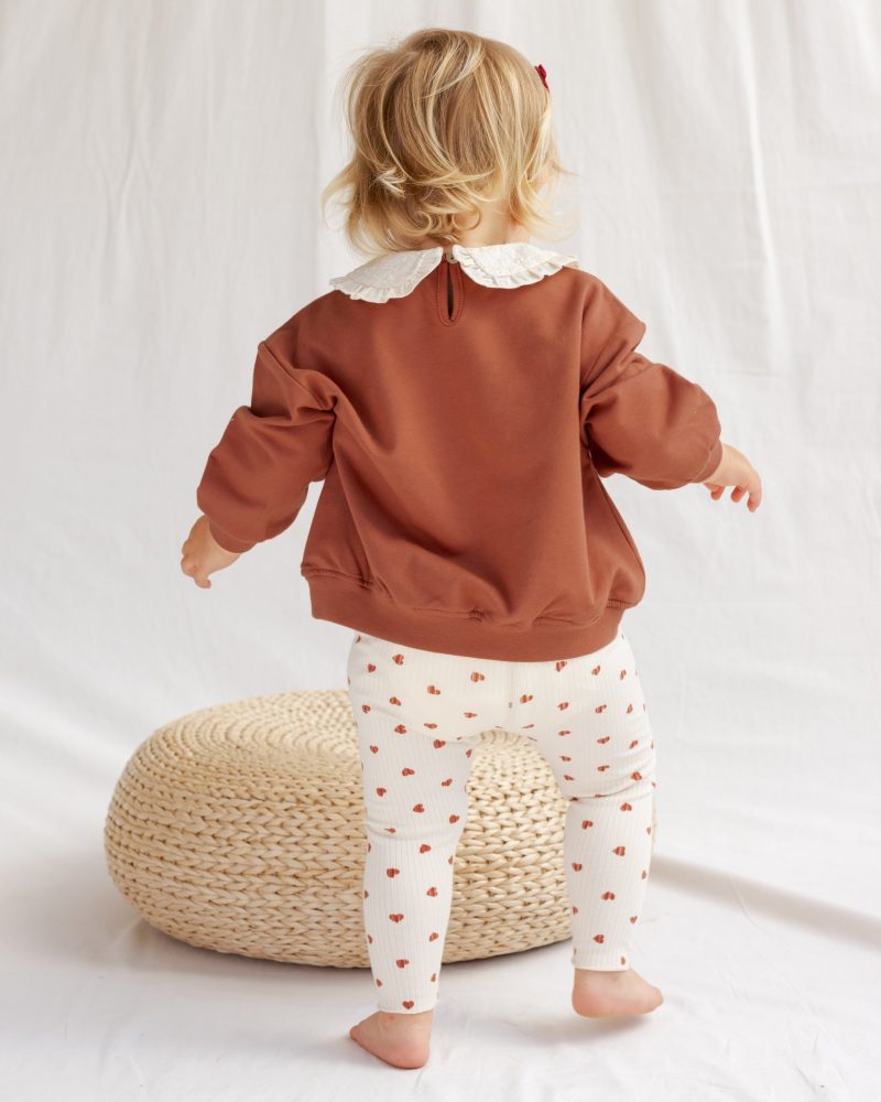 Collared Sweatshirt In Mon Amour from Quincy Mae