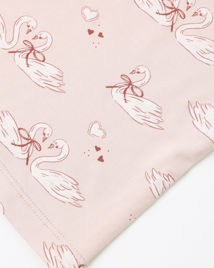 Bamboo Pajama Set In Swans from Quincy Mae Bamboo Pajama Set In Swans from Quincy Mae