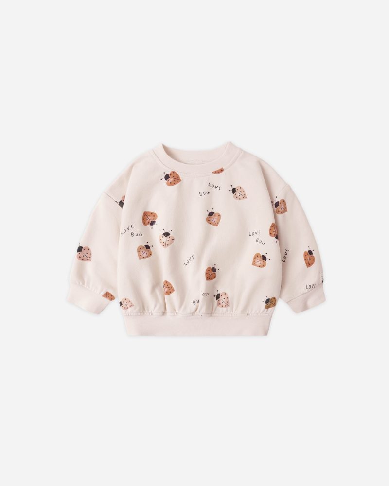 Quincy Mae Relaxed Sweatshirt In Love Bug