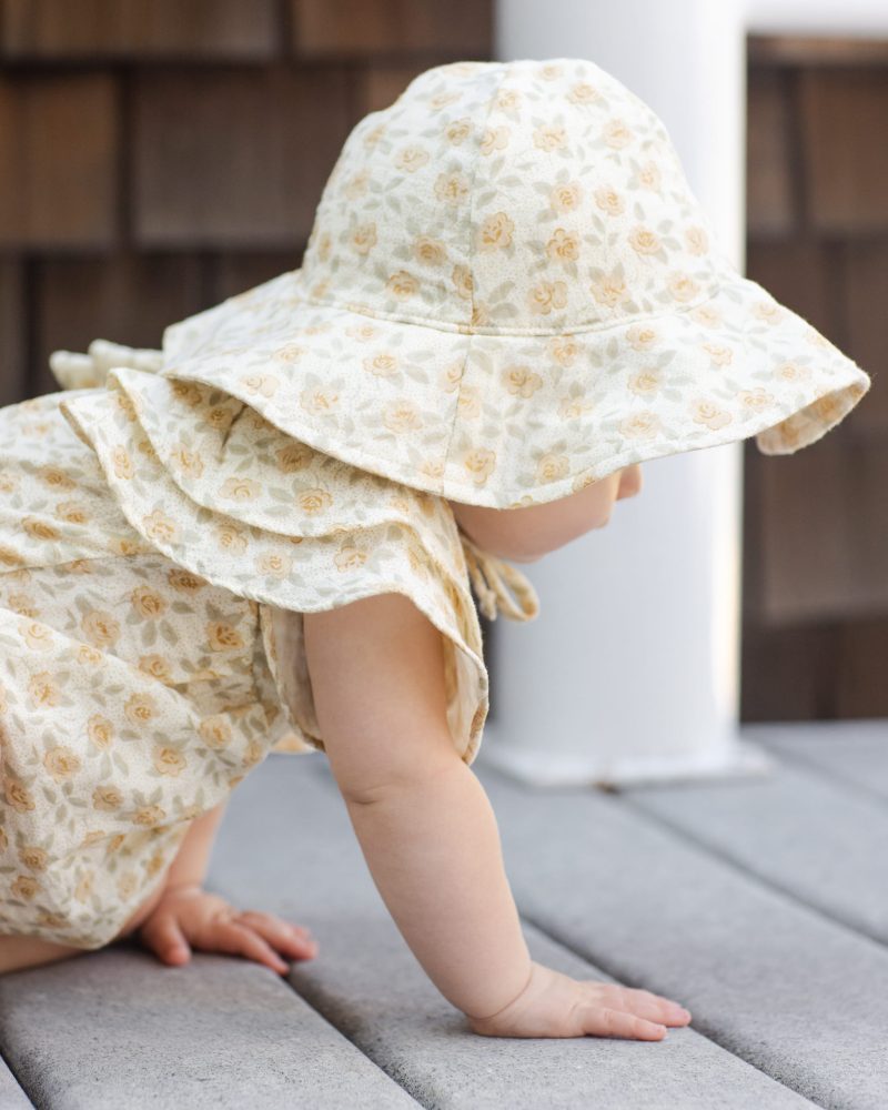 Rylee + Cru Floppy Sun Hat In Yellow Floral Rylee + Cru Floppy Sun Hat In Yellow Floral