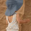 Rylee + Cru Floppy Swim Hat In Marine