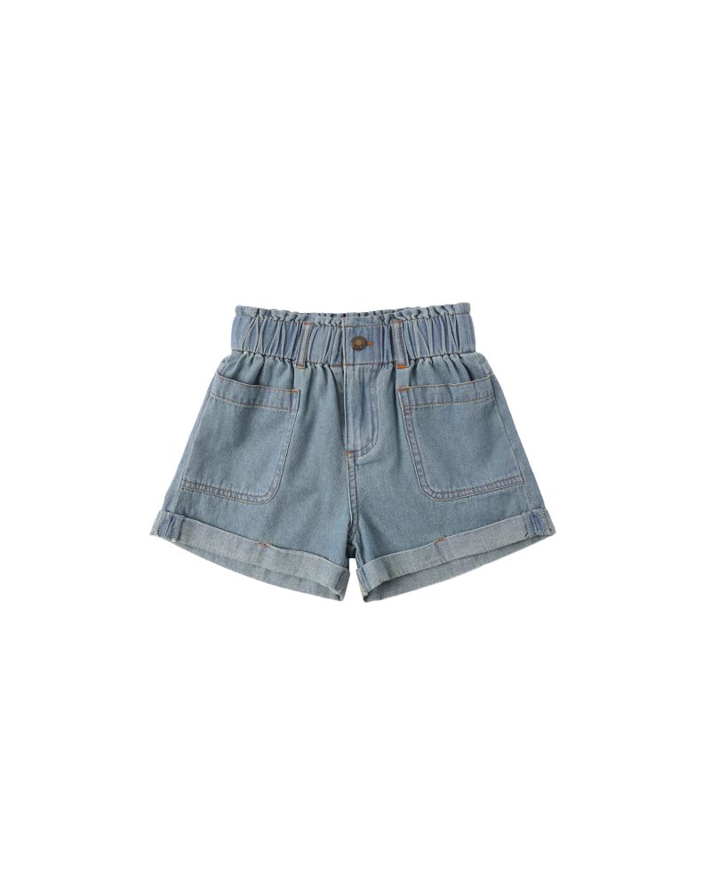 Alba Denim Short In Washed Blue