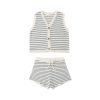 Knit Vest Set In Marine Stripe from Rylee + Cru Knit Vest Set In Marine Stripe from Rylee + Cru