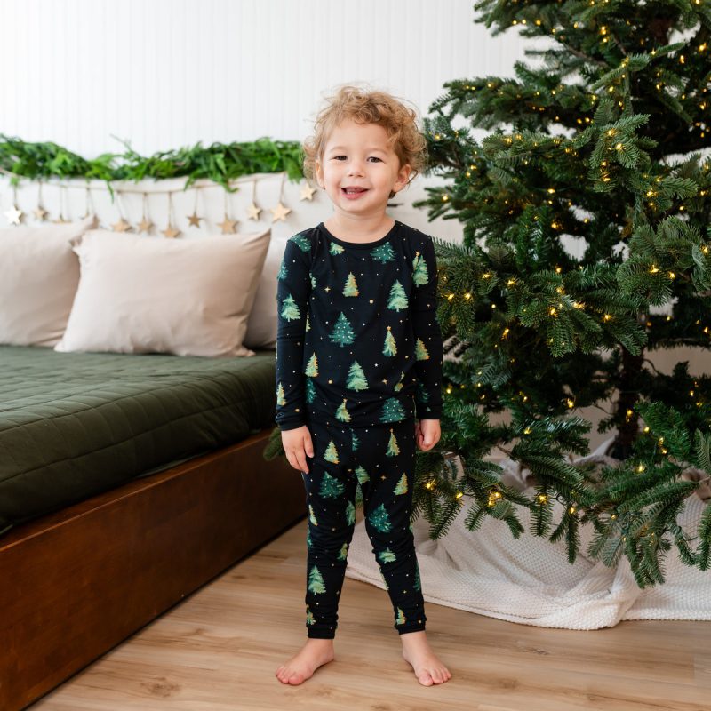 Long Sleeve Pajama Set In Twinkle Tree from Kyte BABY