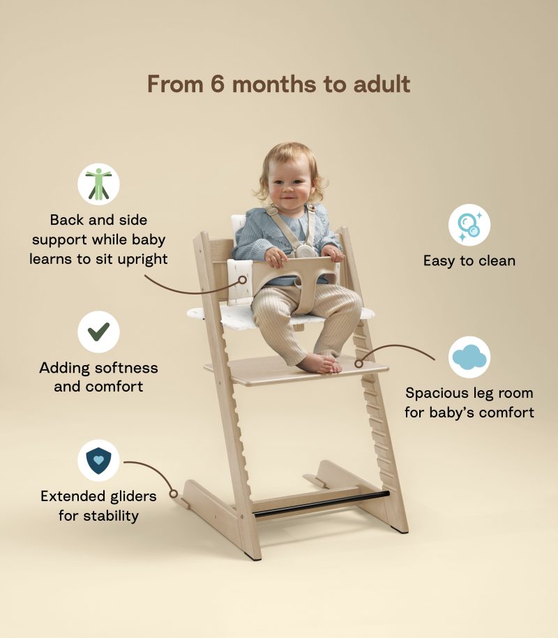 Tripp Trapp High Chair 2 with Cushion and Tray available at Blossom