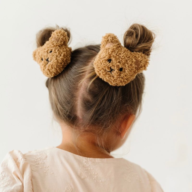 Teddy Cocoa 2-Pack Novelty Hair Clips from Baby Bling Bows