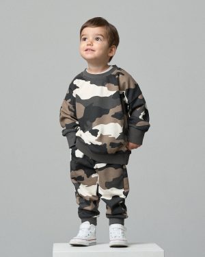 Little Bipsy Elevated Crewneck Sweatshirt In Camo Little Bipsy Elevated Crewneck Sweatshirt In Camo
