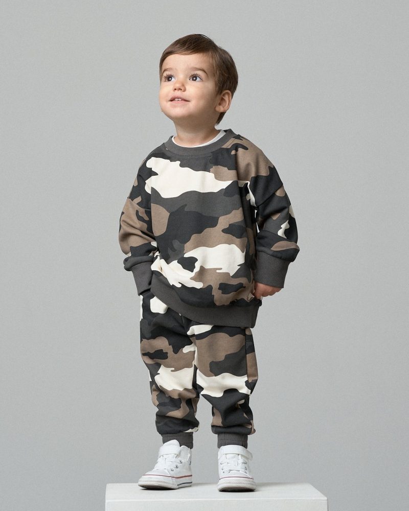 Little Bipsy Elevated Crewneck Sweatshirt In Camo
