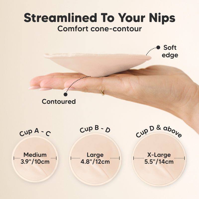 KeaBabies Bare Beige Comfy Bamboo Viscose Nursing Pads 14-Pack Breastfeeding