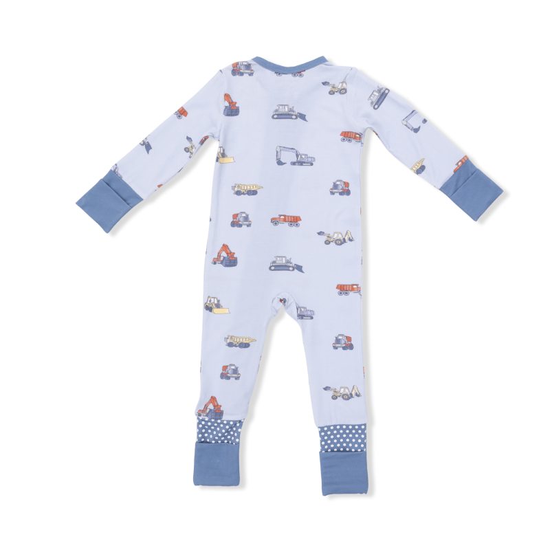 Construction Vehicles Bamboo Viscose Convertible Romper from Angel Dear