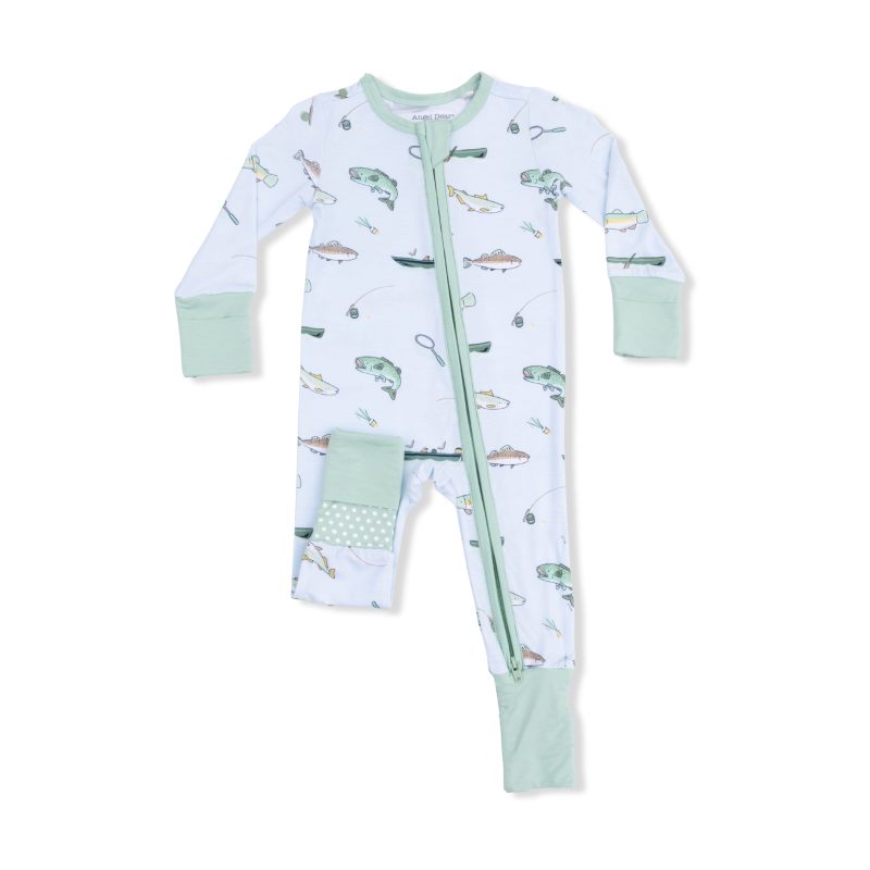 Fishing Bamboo Viscose Convertible Romper from Angel Dear