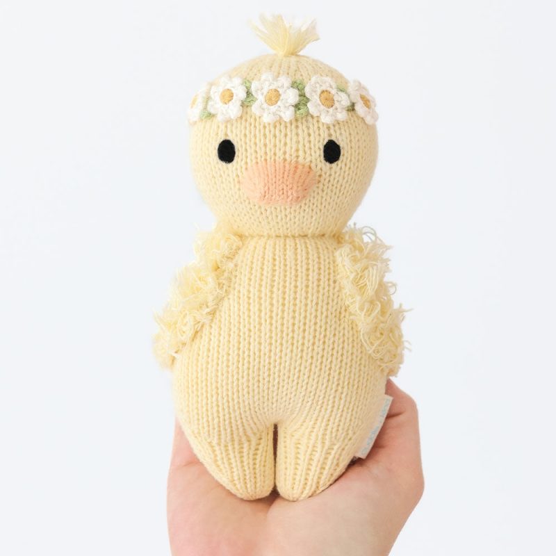 cuddle+kind Baby Duckling Ivory Floral Toys cuddle+kind Baby Duckling Ivory Floral Toys