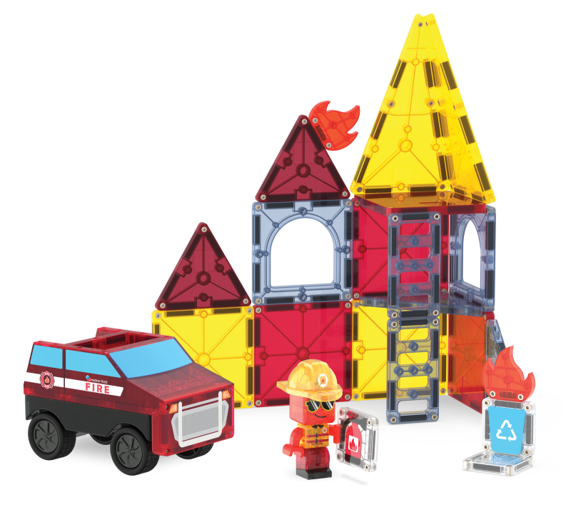 Fire Rescue 27-Piece Set made by Magna-Tiles