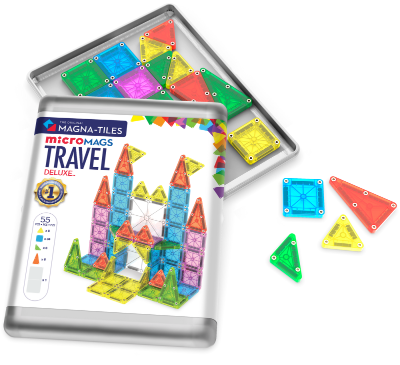 Magna-Tiles MicroMAGS Deluxe 55-Piece Travel Set part of our  collection