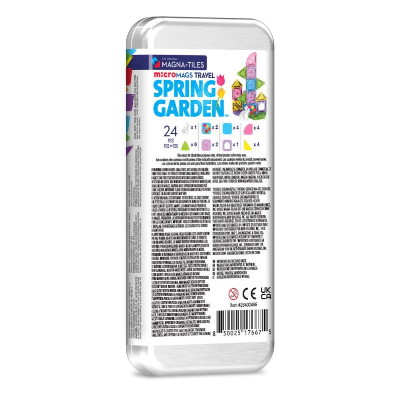 Magna-Tiles MicroMAGS Spring Garden 24-Piece Travel Set available at Blossom