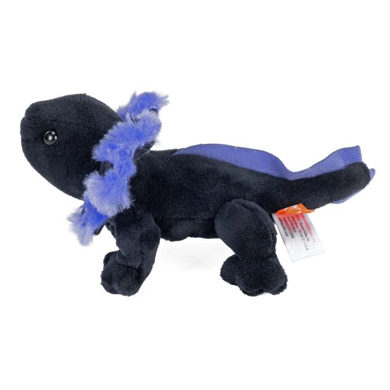 Wild Republic Pocketkins-ECO-Axolotl Black Stuffed Animal 5" Toys Wild Republic Pocketkins-ECO-Axolotl Black Stuffed Animal 5" Toys
