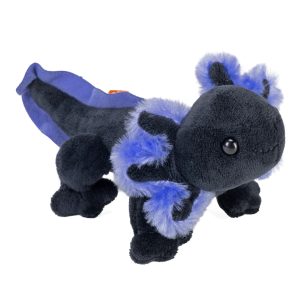 Wild Republic Pocketkins-ECO-Axolotl Black Stuffed Animal 5"