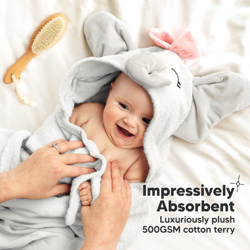 KeaBabies Ella Playpals Bamboo Viscose Hooded Baby Towel available at Blossom