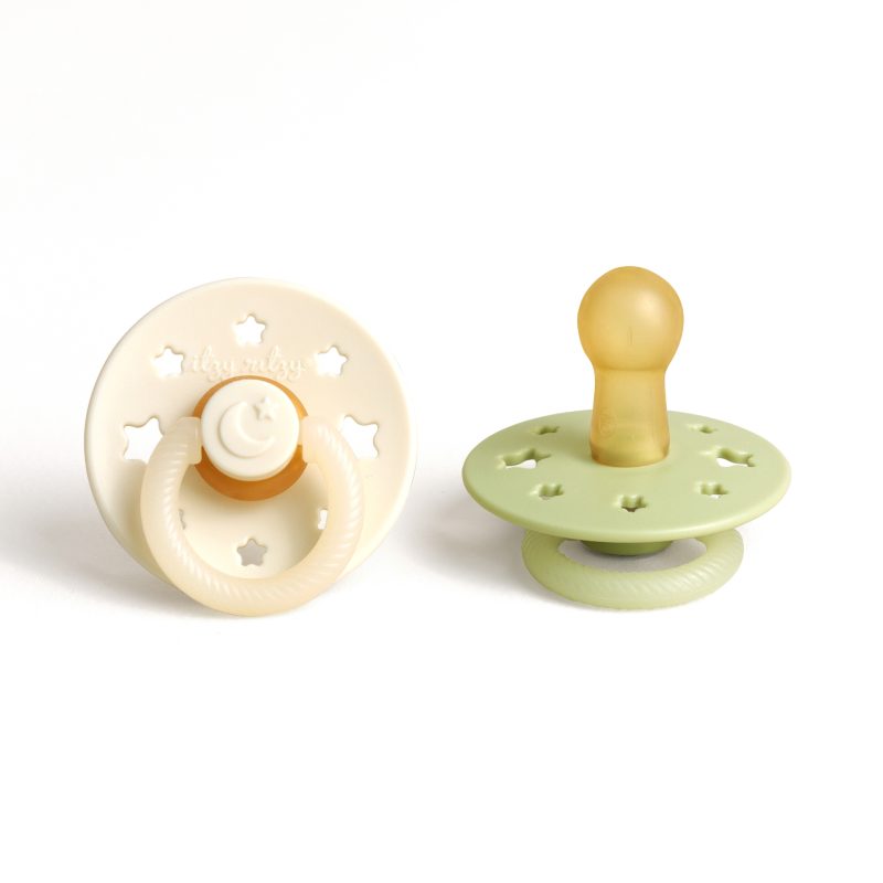 Itzy Ritzy Itzy Soother Glow Natural Rubber Pacifier Set In Buttercream + Pistachio Itzy Ritzy Itzy Soother Glow Natural Rubber Pacifier Set In Buttercream + Pistachio
