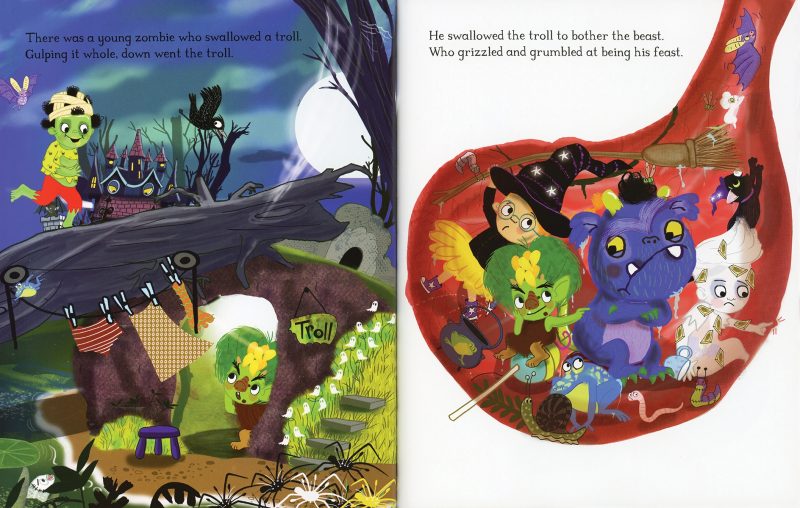 EDC Publishing There Was a Young Zombie Who Swallowed a Worm Children's Books