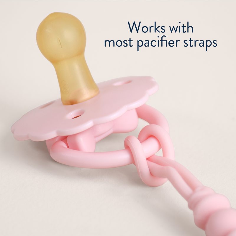 Itzy Soother Pink Bow Natural Rubber Pacifier Set available at Blossom Itzy Soother Pink Bow Natural Rubber Pacifier Set available at Blossom